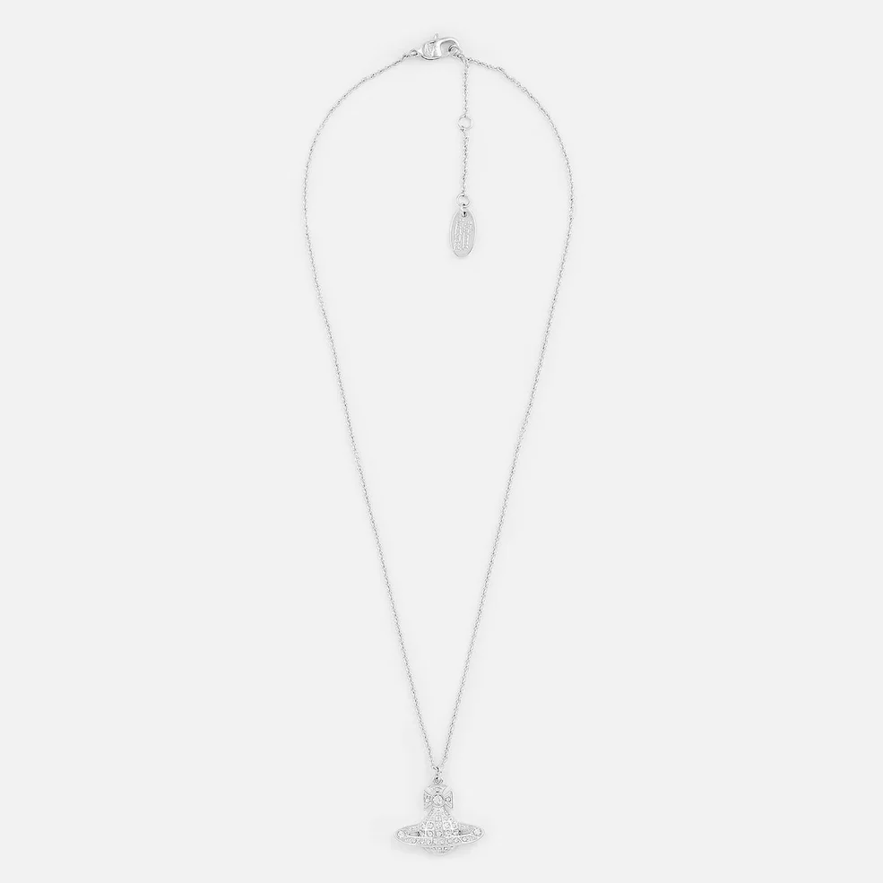 Vivienne Westwood Women's Minnie Bas Relief Pendant Necklace - Silver White Crystal Image 1