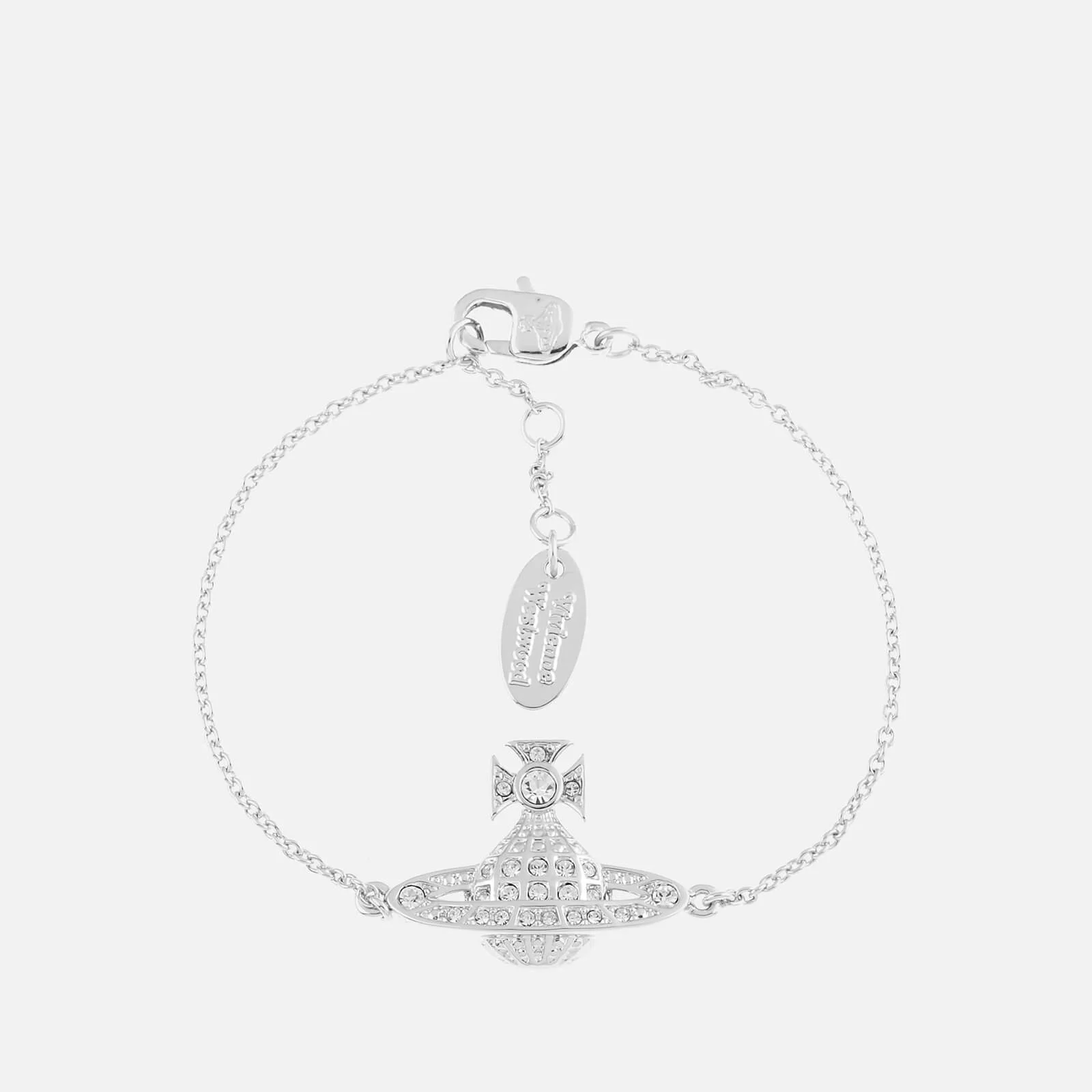 Vivienne Westwood Women's Minnie Bas Bracelet - Silver White Crystal Image 1