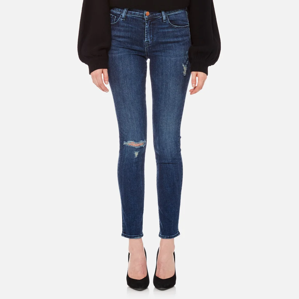 J Brand Women's 811 Mid Rise Skinny Jeans - Swift Destruct Image 1