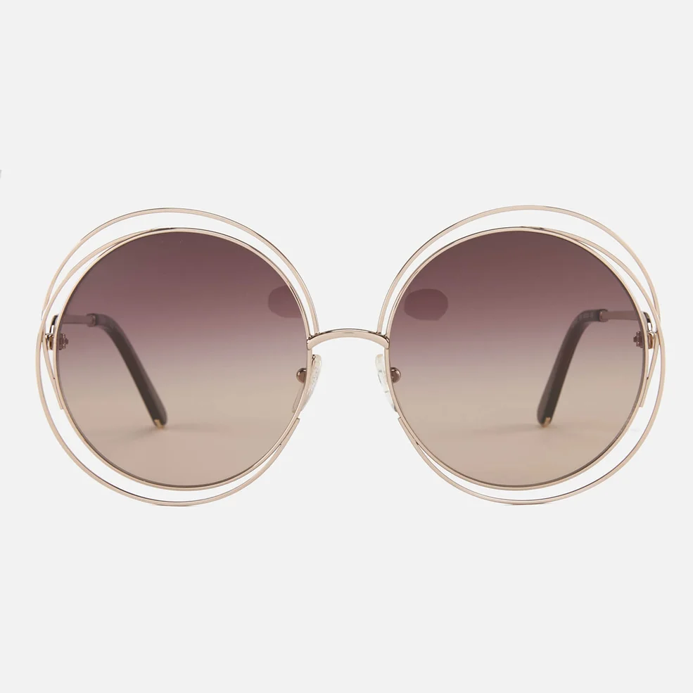 Chloe Women's Carlina Sunglasses - Rose Gold/Brown Image 1