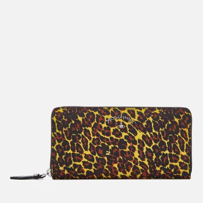 Vivienne Westwood Women's Zip Round Wallet - Yellow Leopard