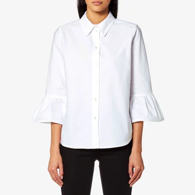 Marc Jacobs Women's Button Down Shirt with Ruffle Sleeves - White