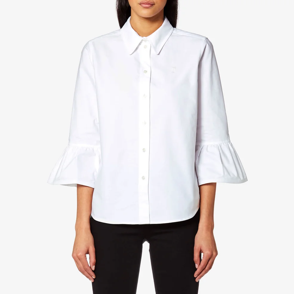 Marc Jacobs Women's Button Down Shirt with Ruffle Sleeves - White Image 1
