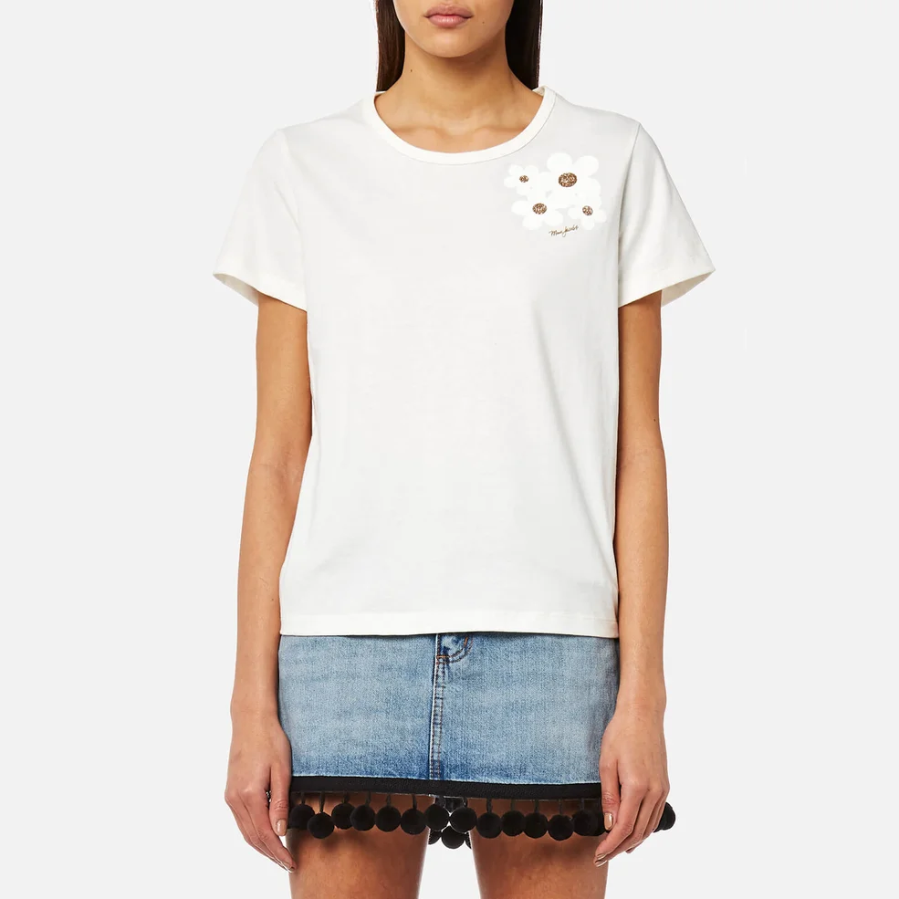 Marc Jacobs Women's Cap Sleeve Scoop Neck T-Shirt - Ivory Image 1