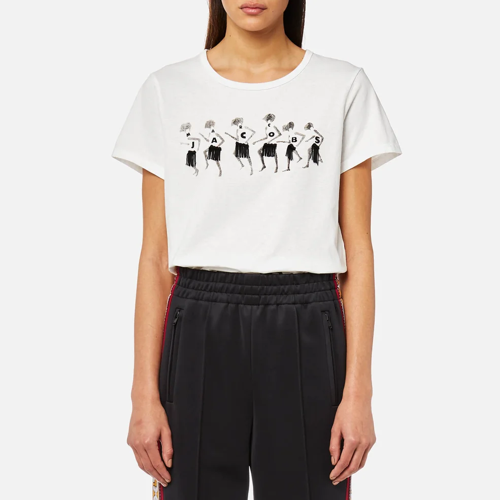 Marc Jacobs Women's Classic T-Shirt with Embroidery - Ivory Image 1