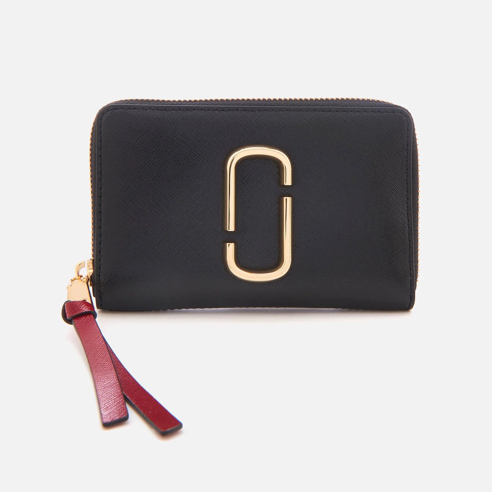 Marc Jacobs Women's Small Standard Zip Around Purse - Black/Chianti Image 1