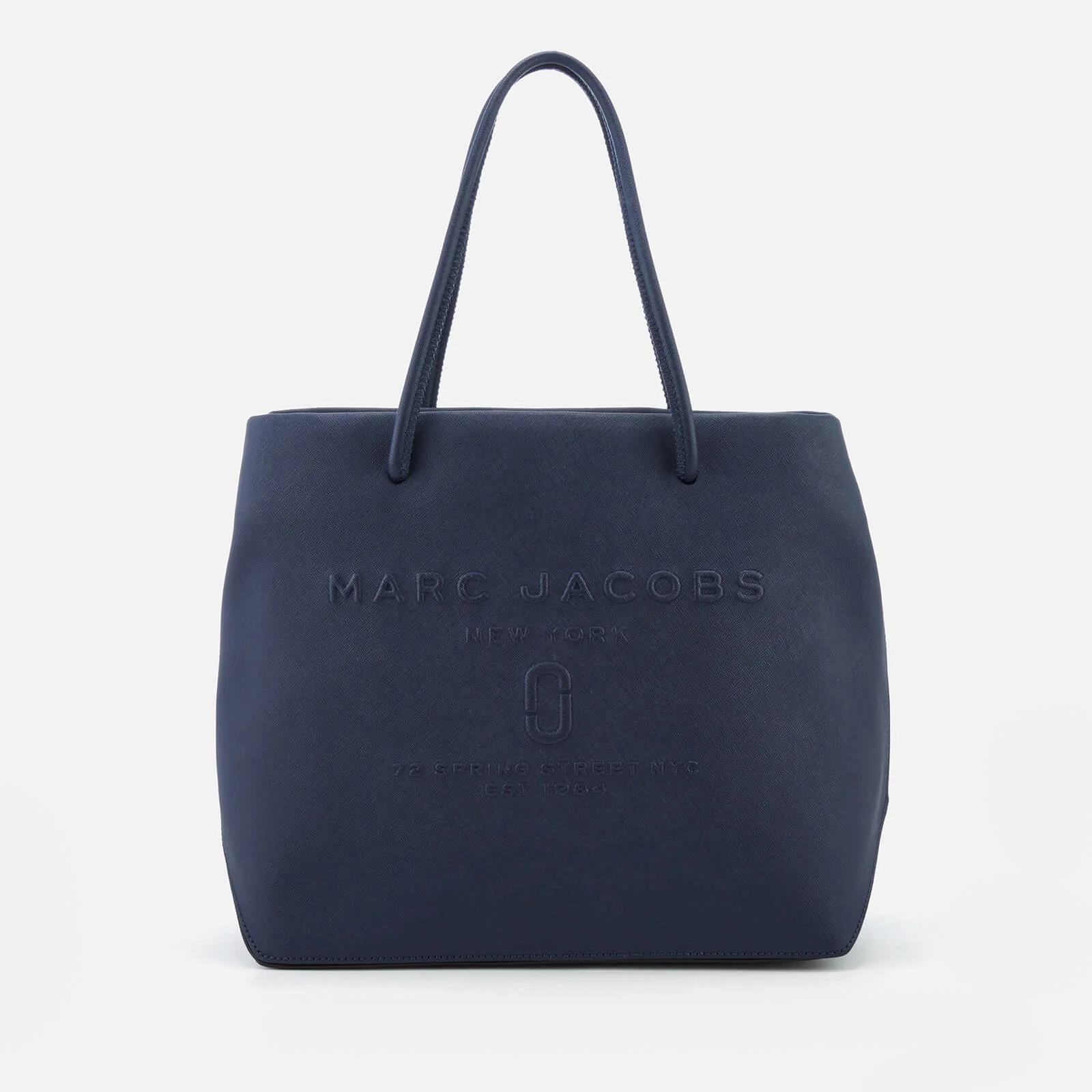 Marc Jacobs Women's Logo Shopper East West Tote Bag - Midnight Blue Image 1