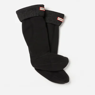 Hunter Original Tall Boot Socks with Glitter Cuff - Black