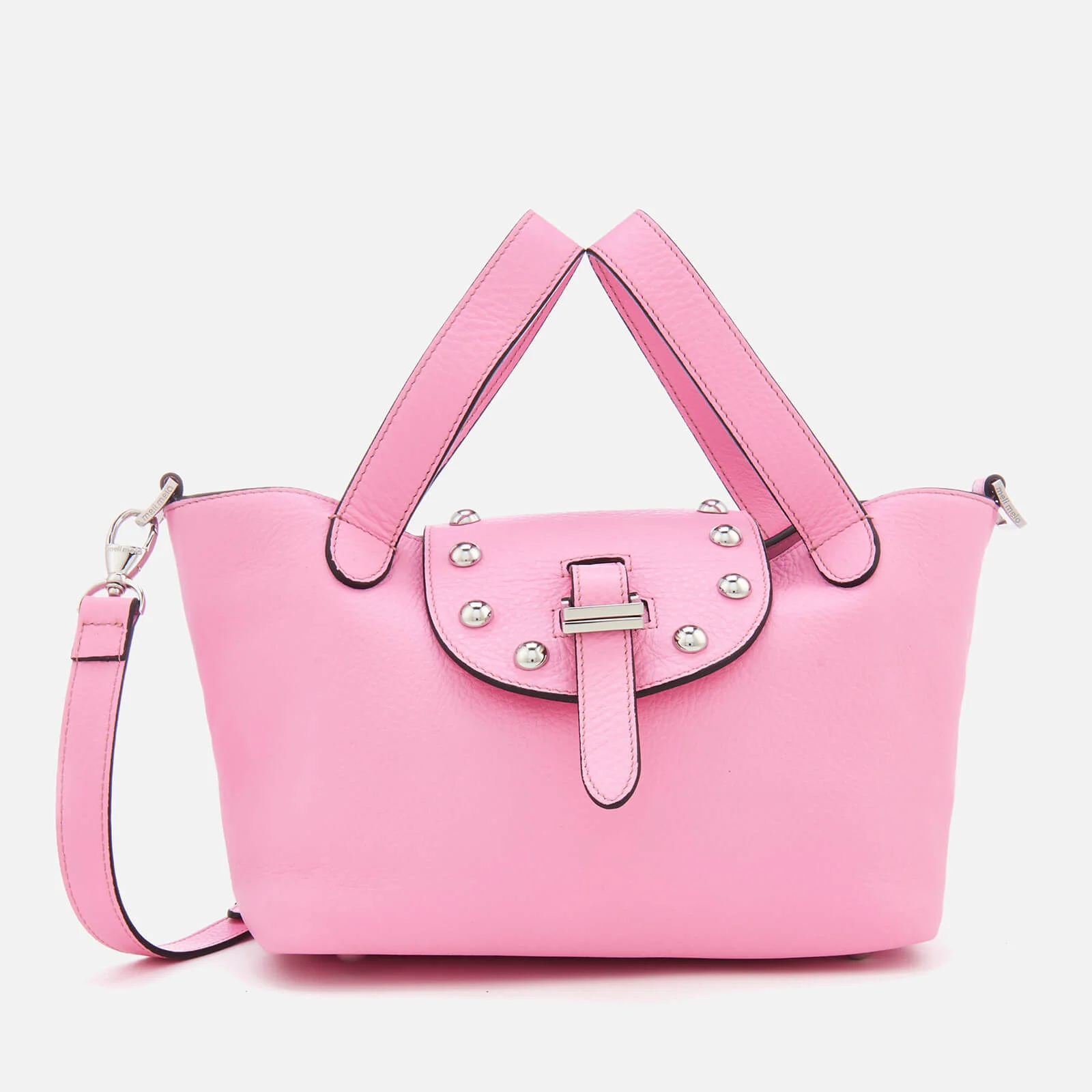 meli melo Women's Thela Mini Tote Bag with Studs - Peony Pink Image 1