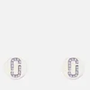 Marc Jacobs Women's Double J Pave Studs - Silver - Image 1