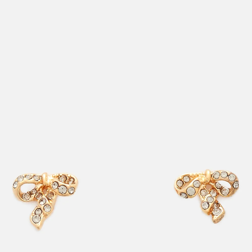 Marc Jacobs Women's MJ Coin Bow Studs - Gold Image 1