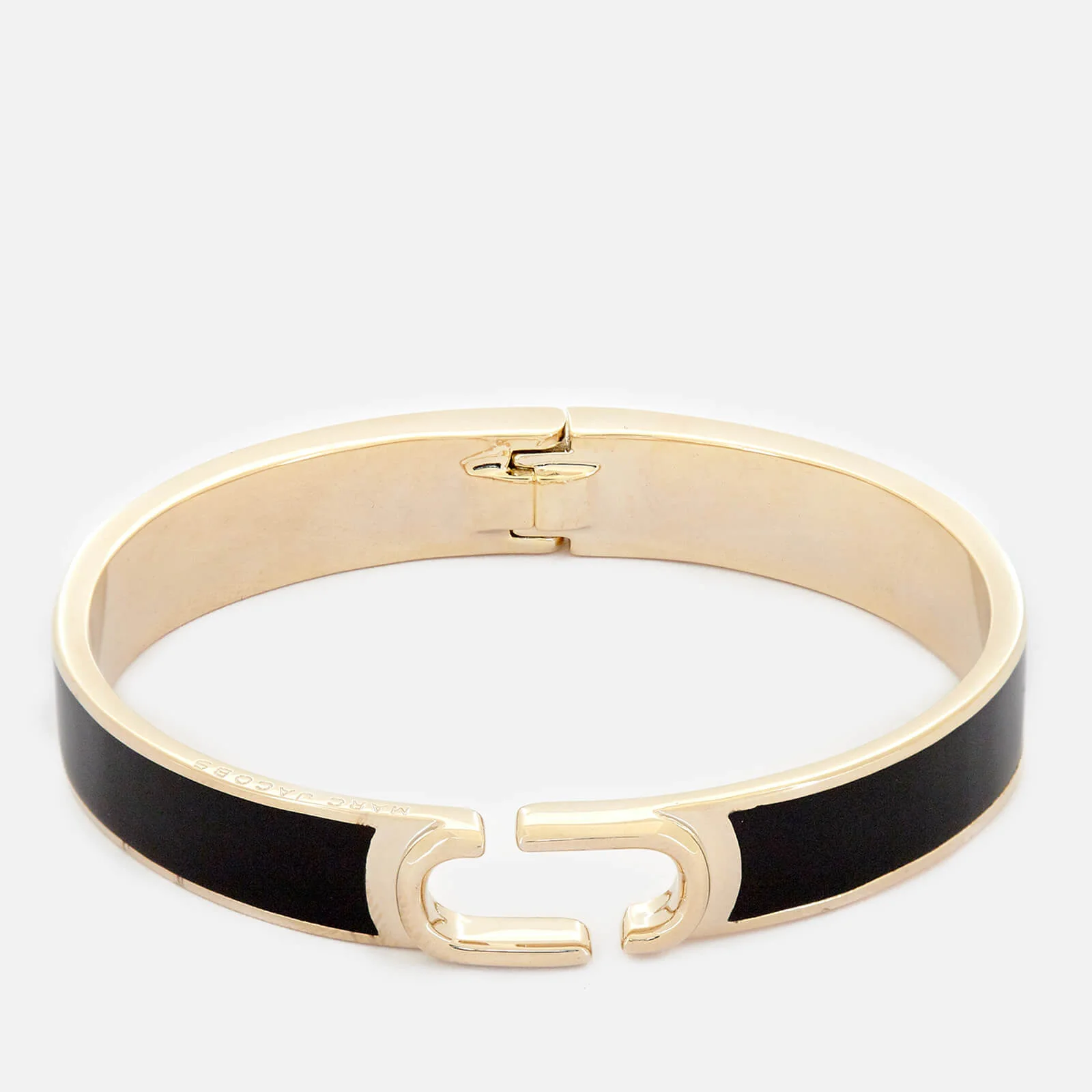 Marc Jacobs Women's Double J Enamel Hinge Cuff Bracelet - Black Image 1