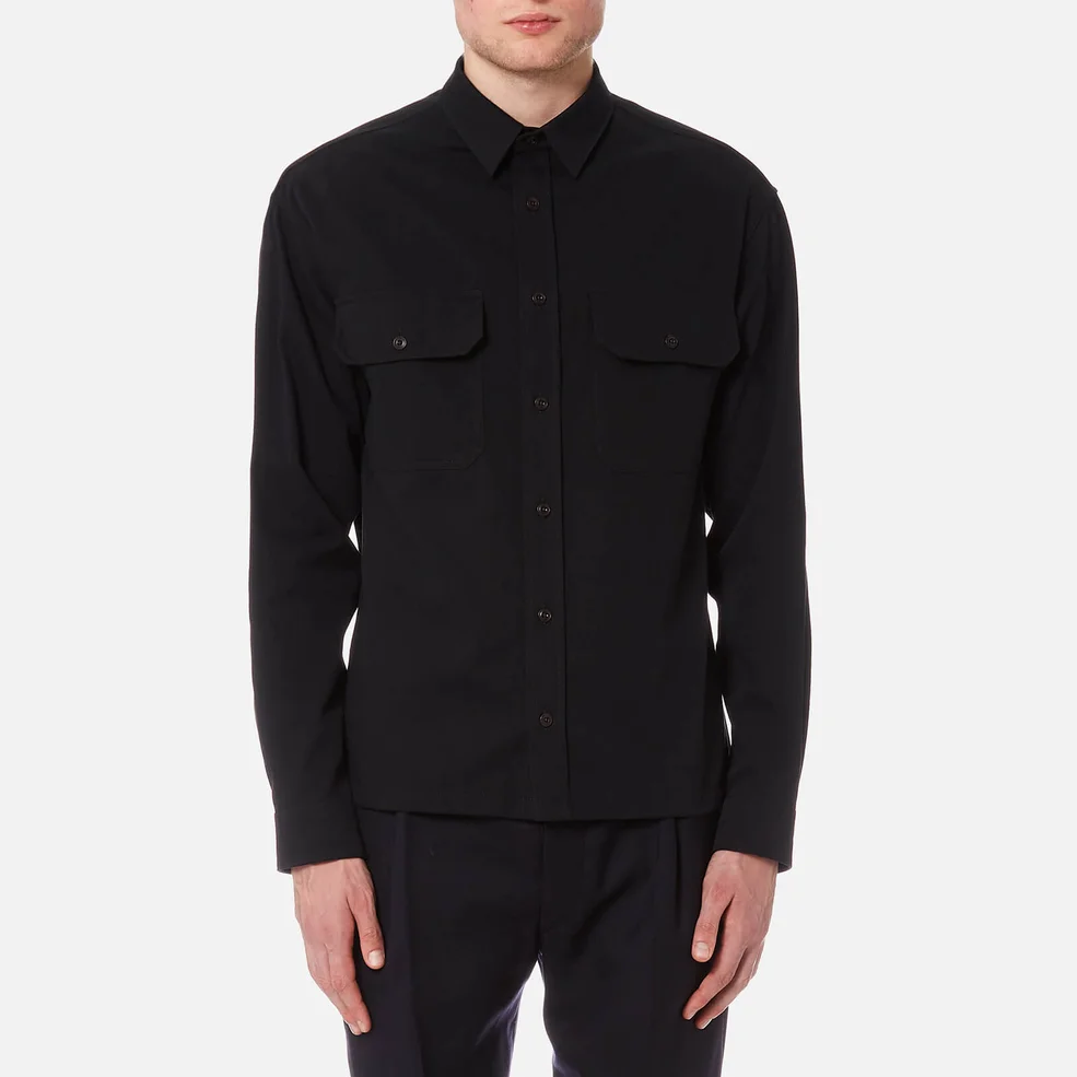 Lemaire Men's Soft Military Shirt - Black Image 1