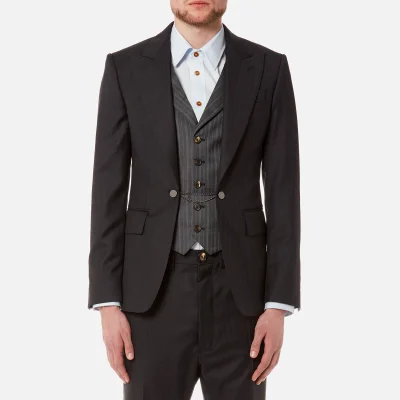 Vivienne Westwood Men's Morning Stripe Waistcoat Jacket - Black