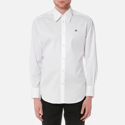 Vivienne Westwood Men's Poplin Cutaway Long Sleeve Shirt - White