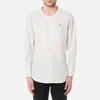 Vivienne Westwood Men's Poplin Low Neck Stripe Shirt - White - Image 1