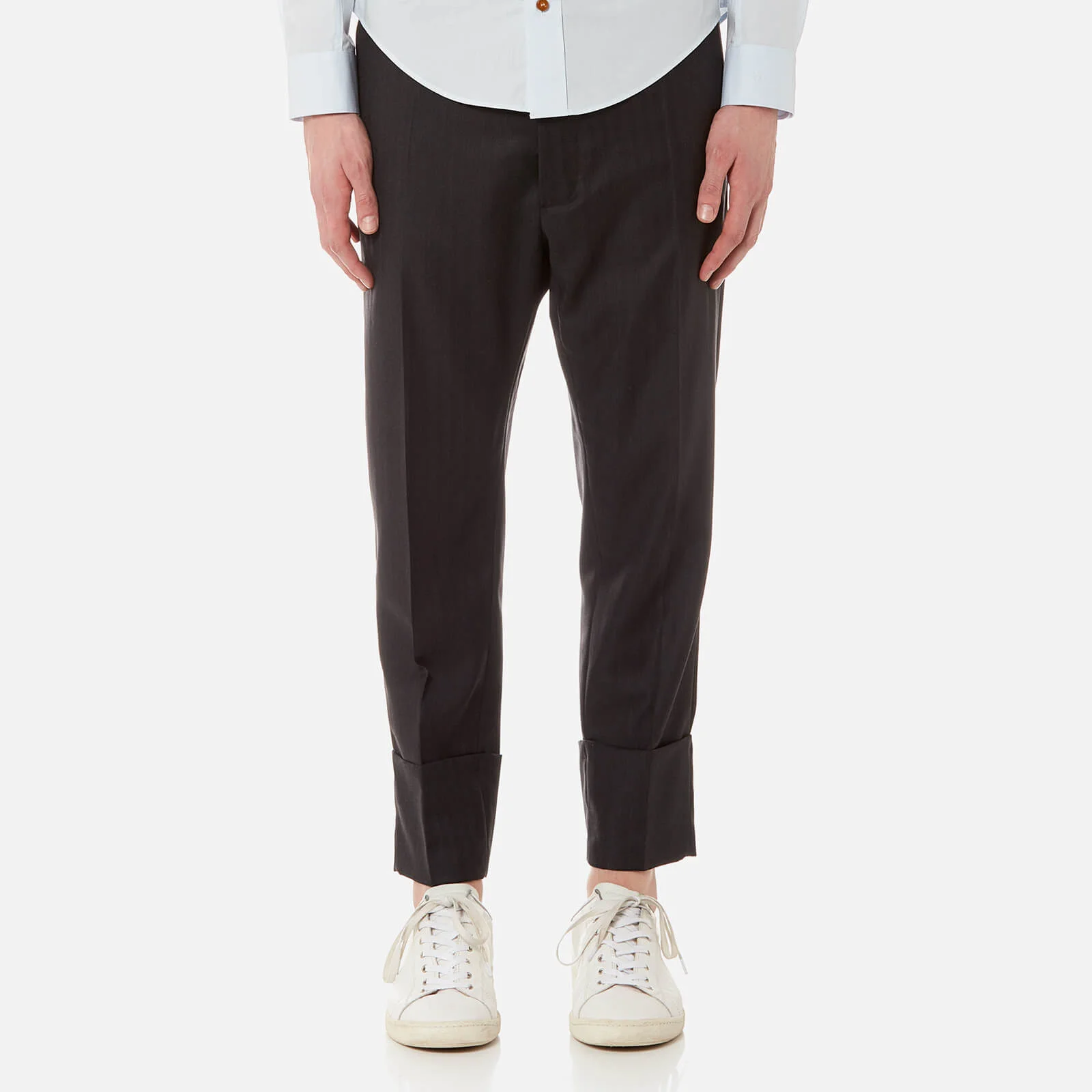 Vivienne Westwood Men's Morning Stripe Cropped Trousers - Black Image 1