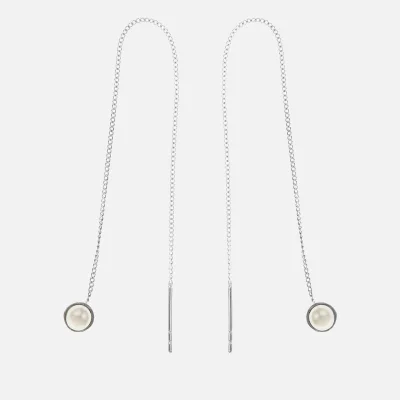 Cornelia Webb Women's Refined Pearl Chain Earrings - Silver