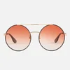 McQ Alexander McQueen Women's Round Metal Frame Sunglasses - Pink/Black - Image 1