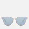 McQ Alexander McQueen Women's Metal Catseye Sunglasses - Gold/Gold/Light Blue - Image 1
