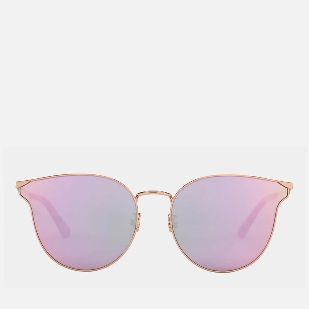 McQ Alexander McQueen Women's Metal Frame Catseye Sunglasses - Gold/Gold/Pink Image 1