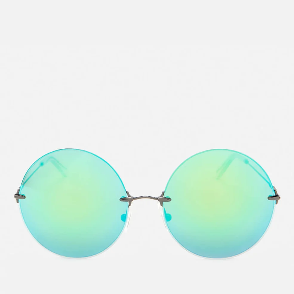 Christopher Kane Women's Round Frame Sunglasses - Green Image 1