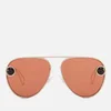 Christopher Kane Women's Aviator Sunglasses - Gold/Gold/Orange - Image 1