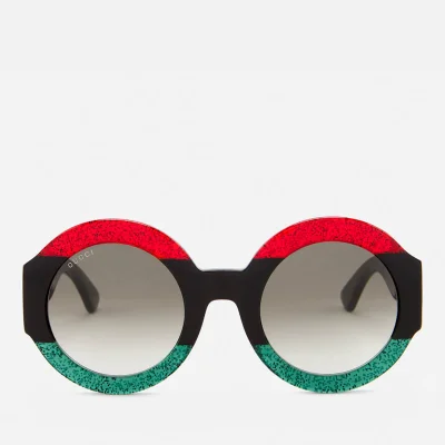 Gucci Women's Round Frame Sunglasses - Red/Black