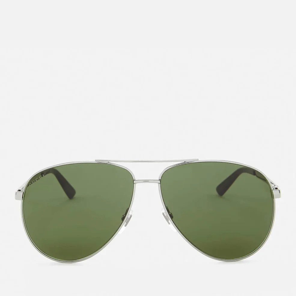 Gucci Men's Aviator Sunglasses - Green Image 1