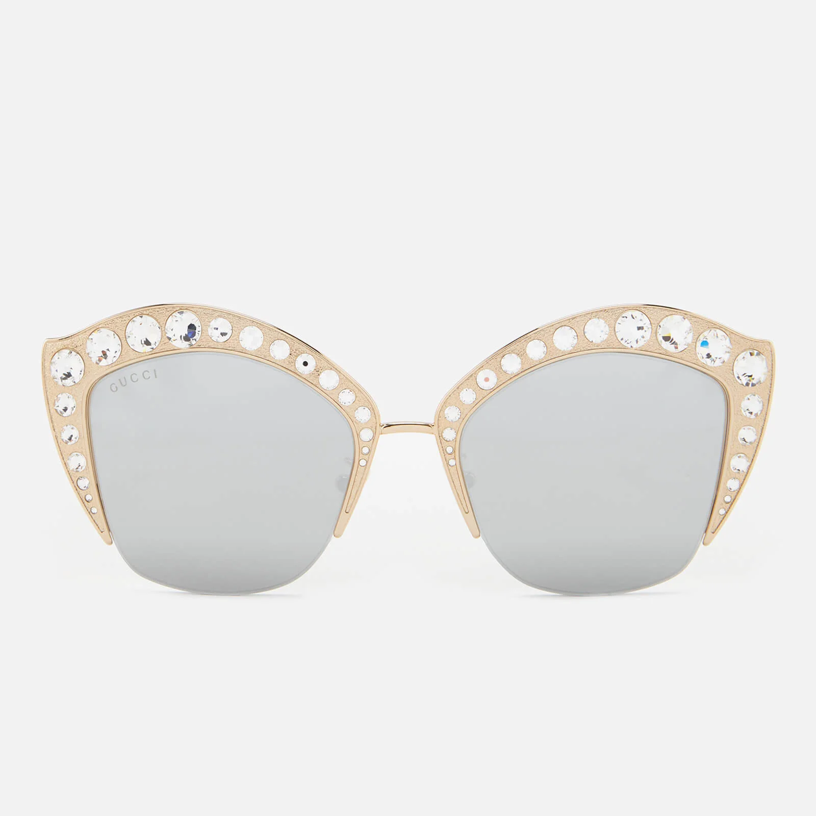 Gucci Women's Cat Eye Sunglasses - Gold/Silver Image 1