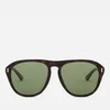 Gucci Men's Tortoise Shell Aviator Sunglasses - Havana/Green - Image 1