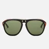 Gucci Men's Aviator Sunglasses - Green/Brown - Image 1
