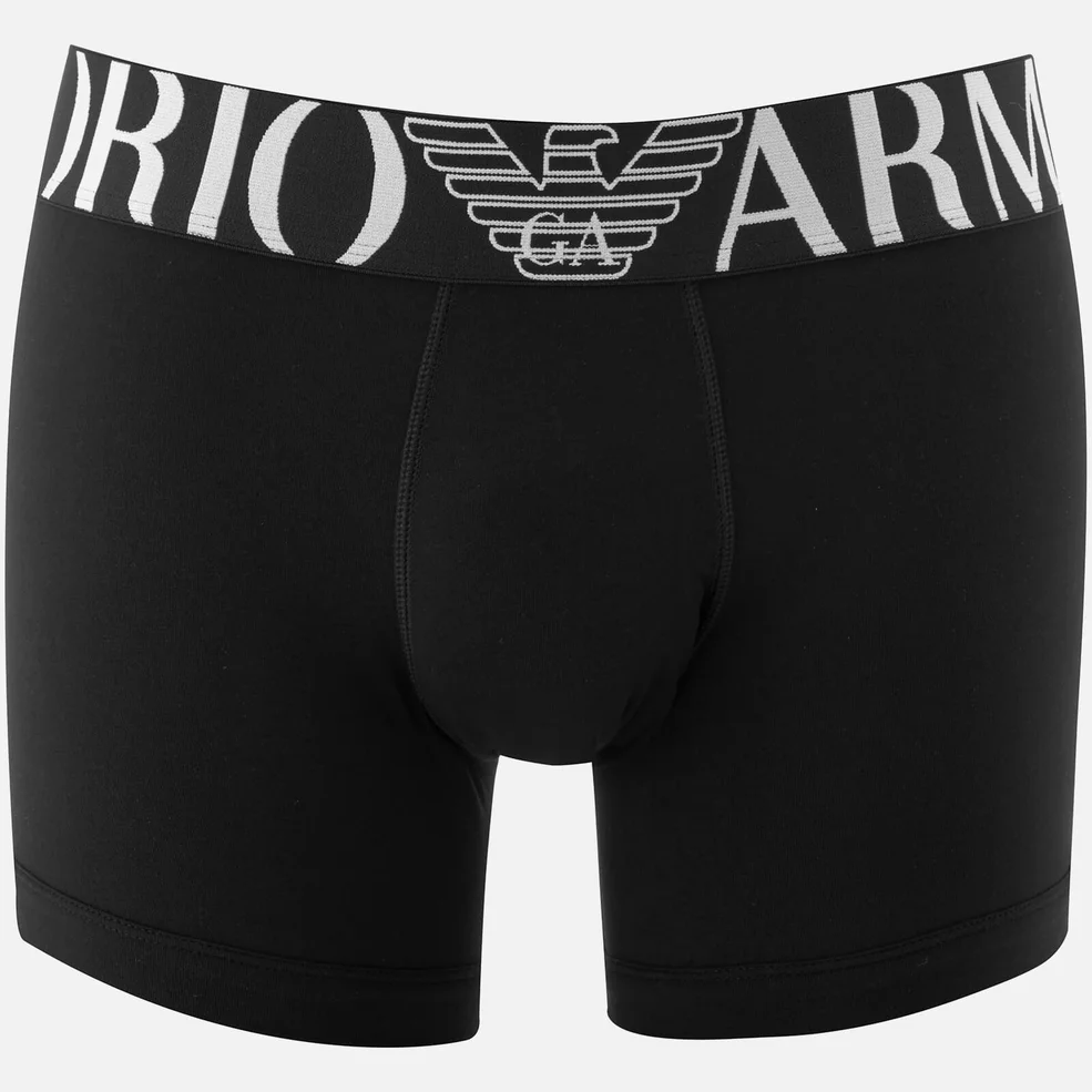 Emporio Armani Men's Stretch Cotton Boxer Shorts - Nero Image 1