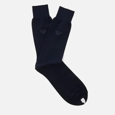 Emporio Armani Men's Filoscozia Cotton Socks - Blu Navy