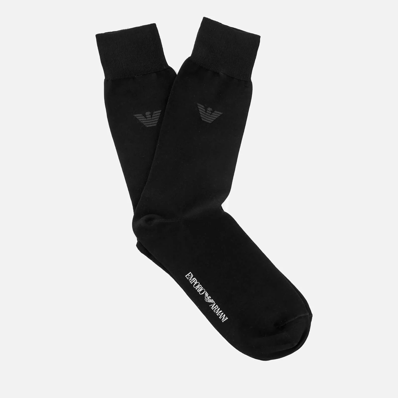 Emporio Armani Men's Filoscozia Cotton Socks - Nero Image 1