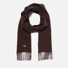 Barbour Plain Lambswool Scarf - Chocolate - Image 1