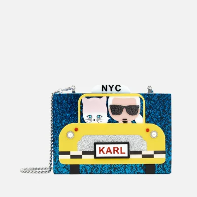 Karl Lagerfeld Women's NYC Taxi Minaudiere Bag - Navy