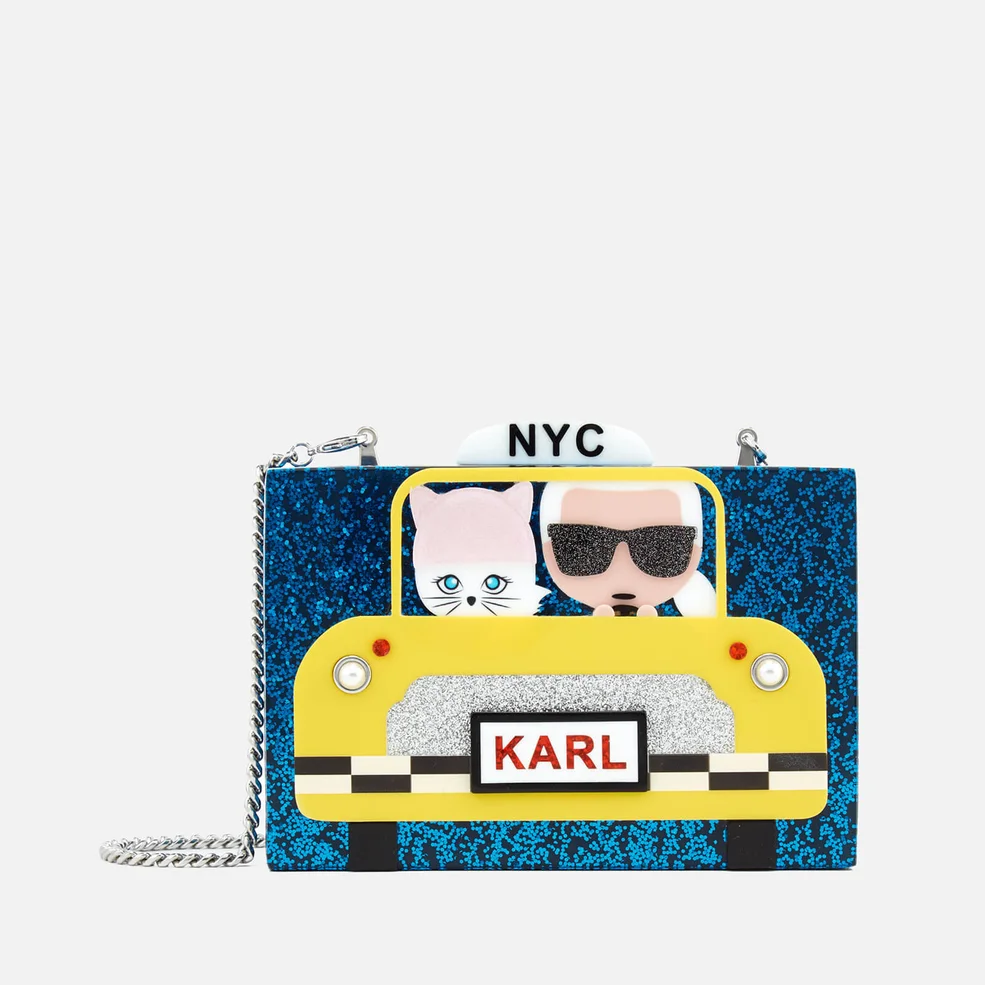 Karl Lagerfeld Women's NYC Taxi Minaudiere Bag - Navy Image 1