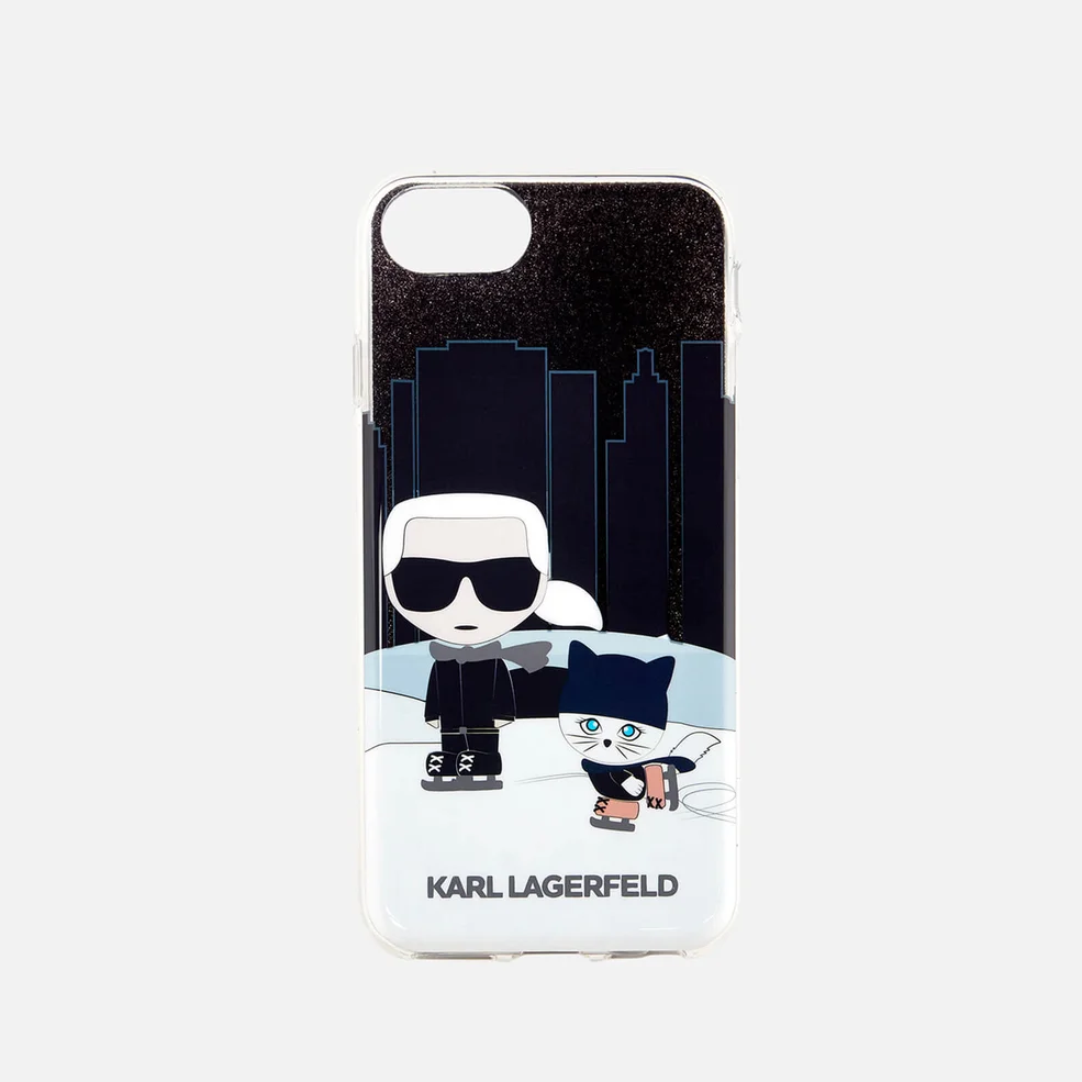 Karl Lagerfeld Women's Karl and Choupette NYC Phone Case - Black Image 1
