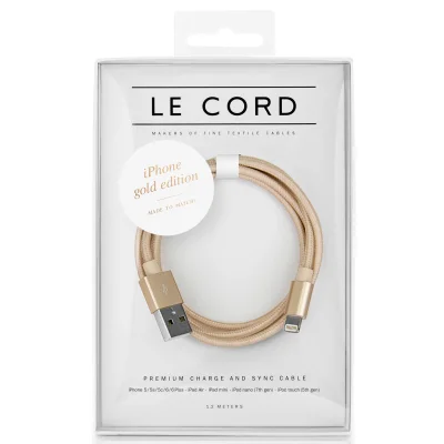 Le Cord Solid Gold Lightning Cable (2m)
