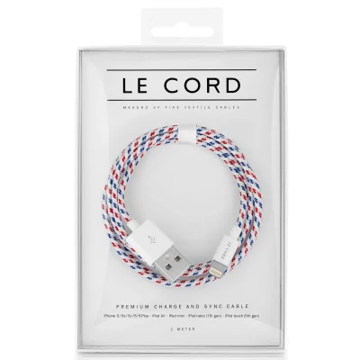 Le Cord Spiral Textile Lightning Cable (1m)