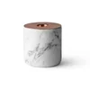Menu Chunk of Marble Candle Holder - White/Copper - Large - Image 1
