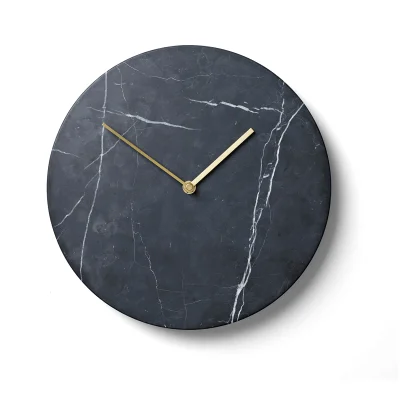 Menu Marble Wall Clock - Black
