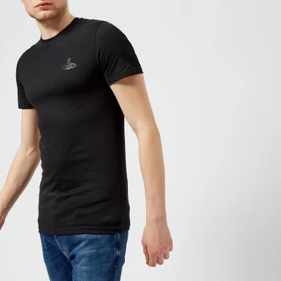 Vivienne Westwood MAN Men's Solid Colored Jersey T-Shirt - Black
