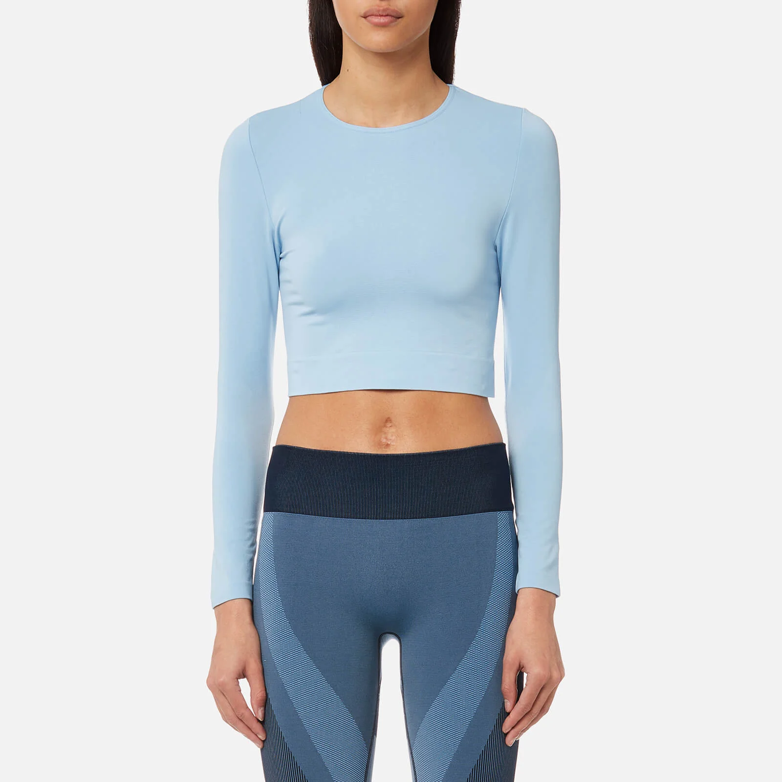 Varley Women's Vermont Long Sleeve Cropped Top - Powder Blue Image 1