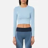 Varley Women's Vermont Long Sleeve Cropped Top - Powder Blue - Image 1