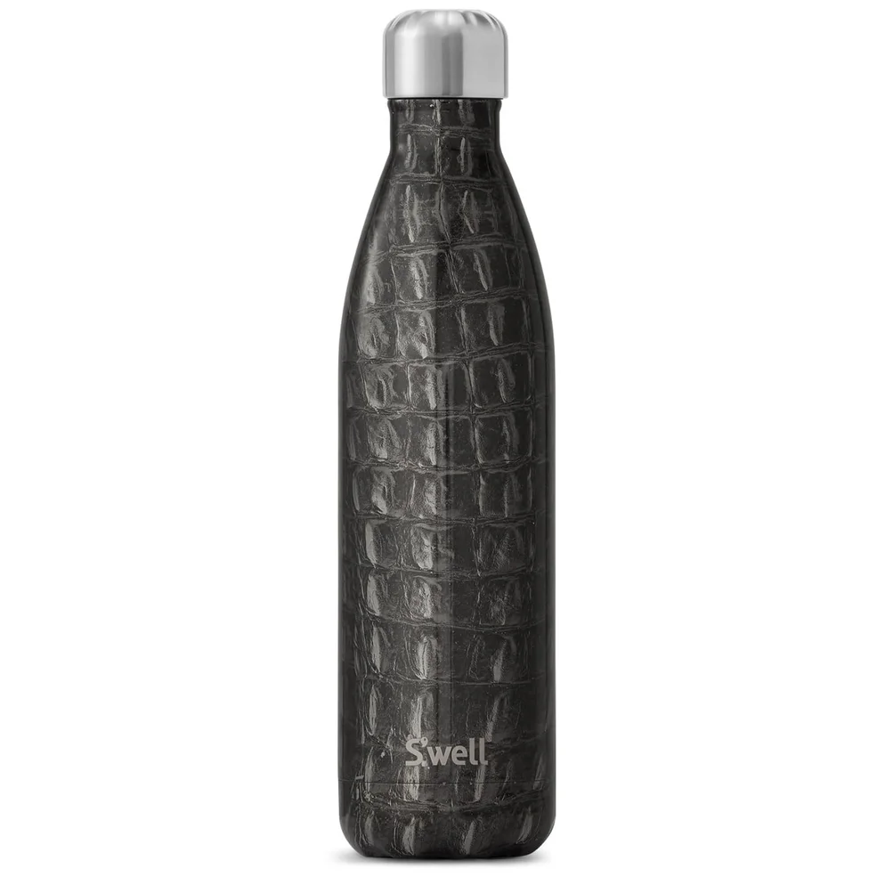 S'well Exotics Black Crocodile Water Bottle 750ml Image 1