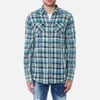 Dsquared2 Men's Checked Western Shirt - Blue/Green - Image 1