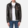 Dsquared2 Men's Leather 50's Rocker Leather Jacket with Pins - Black - Image 1