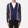 Dsquared2 Men's Striped Knitted Cardigan - Grey/White/Pink - Image 1